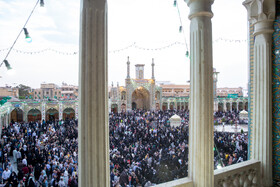 مراسم تعویض پرچم و نقاره زنی شب میلاد حضرت فاطمه معصومه(س) - قم