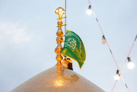 مراسم تعویض پرچم و نقاره زنی شب میلاد حضرت فاطمه معصومه(س) - قم