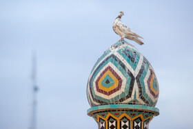 مراسم تعویض پرچم و نقاره زنی شب میلاد حضرت فاطمه معصومه(س) - قم