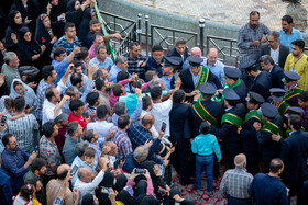 مراسم تعویض پرچم و نقاره زنی شب میلاد حضرت فاطمه معصومه(س) - قم