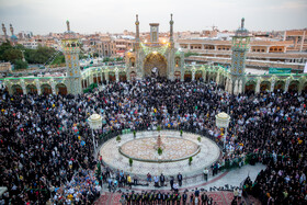 مراسم تعویض پرچم و نقاره زنی شب میلاد حضرت فاطمه معصومه(س) - قم