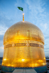 مراسم تعویض پرچم و نقاره زنی شب میلاد حضرت فاطمه معصومه(س) - قم