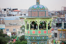 مراسم تعویض پرچم و نقاره زنی شب میلاد حضرت فاطمه معصومه(س) - قم