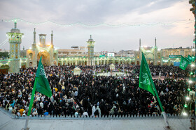 مراسم تعویض پرچم و نقاره زنی شب میلاد حضرت فاطمه معصومه(س) - قم