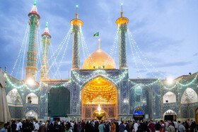 مراسم تعویض پرچم و نقاره زنی شب میلاد حضرت فاطمه معصومه(س) - قم