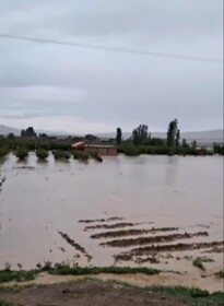 روستای "کنگرلو" مشگین‌شهر به زیر آب رفت