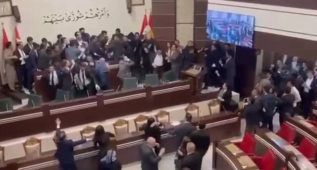 درگیری میان نمایندگان پارلمان اقلیم کردستان عراق