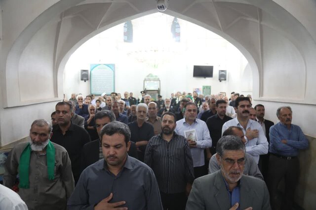 حضور خدام رضوی در مجلس ترحیم جانباز انقلاب در ابرندآباد یزد