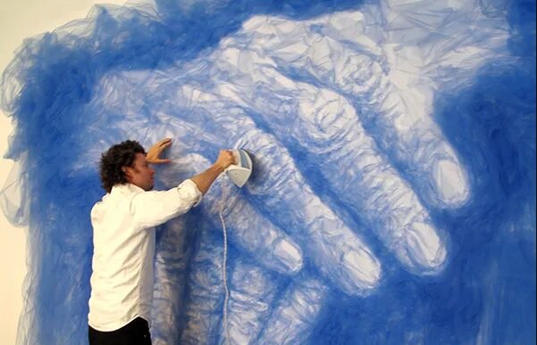 خلق پرترههای سهبعدی با پارچههای توری + تصاویر