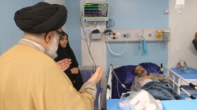 عیادت مسئولان ورامین از بیماران بیمارستان شهدای ۱۵ خرداد