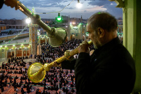 صحن حرم کریمه اهل بیت(ع) در شب میلاد برادر