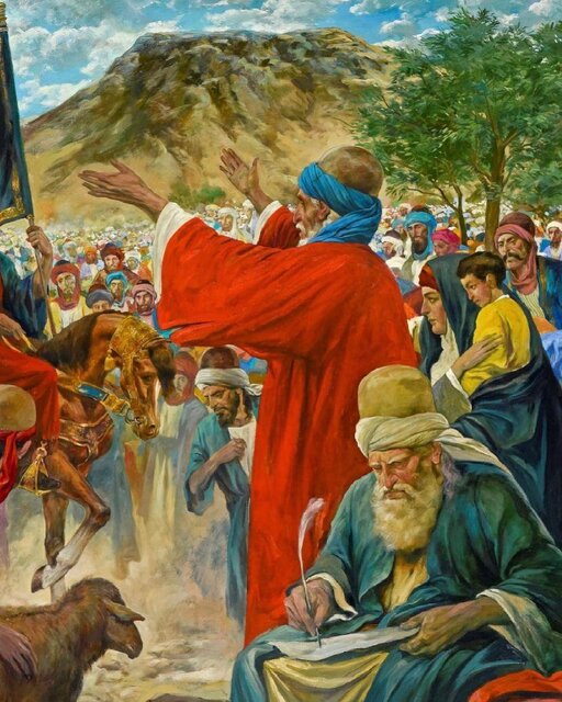 نقاشی «شرط توحید» بر فراز میدان ولیعصر