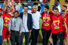 جشن قهرمانی پرسپولیس در جام حذفی فوتبال ایران