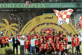 جشن قهرمانی پرسپولیس در جام حذفی فوتبال ایران