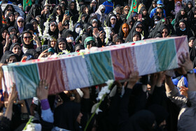تشییع و تدفین شهید گمنام در محله هرندی تهران