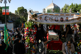تشییع و تدفین شهید گمنام در محله هرندی تهران