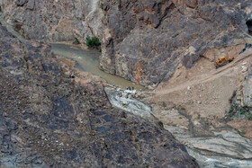 بازدید خبرنگاران از نقاط سیل‌زده جاده چالوس