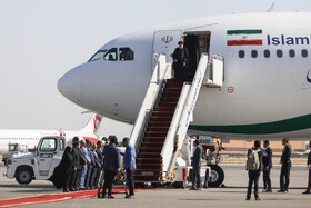 مراسم استقبال از رئیس جمهوری در بازگشت از آمریکای لاتین