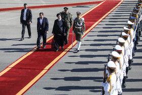مراسم استقبال از رئیس جمهوری در بازگشت از آمریکای لاتین