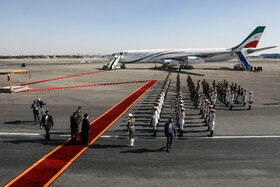 مراسم استقبال از رئیس جمهوری در بازگشت از آمریکای لاتین