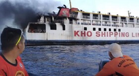 آتش‌سوزی کشتی فیلیپینی؛ ۱۲۰ مسافر و خدمه نجات یافتند