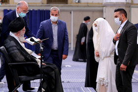 قرائت خطبه عقد خواهر شهید مجید قربانخانی از شهدای مدافع حرم توسط مقام معظم رهبری