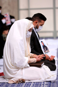 قرائت خطبه عقد خواهر شهید مجید قربانخانی از شهدای مدافع حرم توسط مقام معظم رهبری