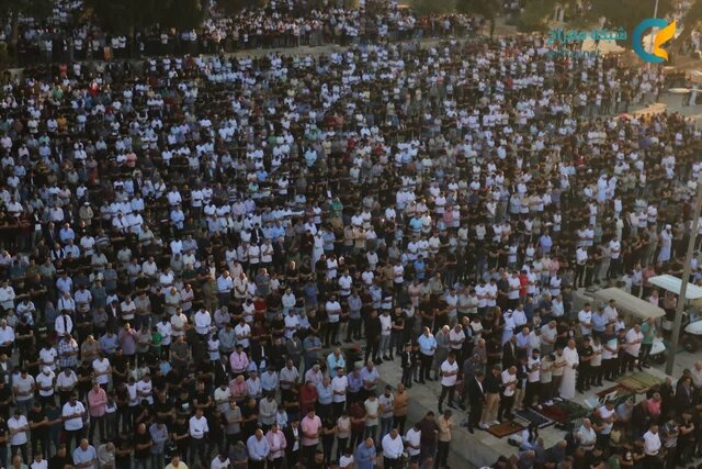 برپایی باشکوه نماز عید قربان در مسجد الاقصی با حضور ۱۰۰ هزار نمازگزار