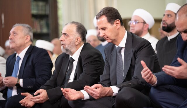 برگزاری نماز عید قربان در دمشق با حضور بشار اسد