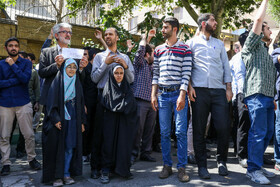 تجمع اعتراضی مقابل سفارت سوئد در تهران