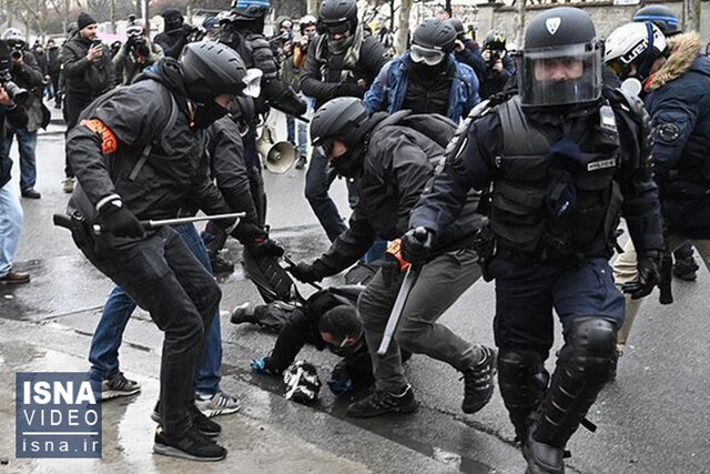ویدیو / دستگیری ۸۵۰ معترض فرانسوی در طول سه شب
