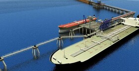 پهلوگیری نخستین کشتی سنگین با هدف صادرات در اسکله نفتی حرا