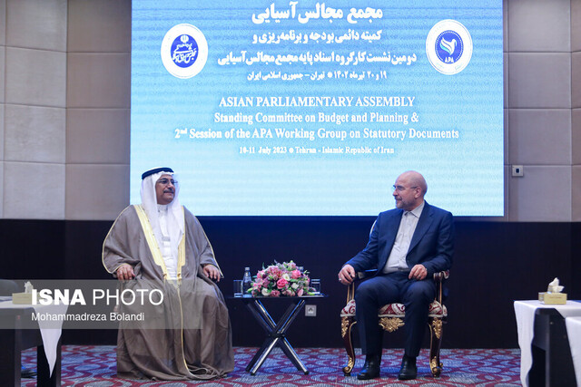قالیباف با رئیس پارلمان عربی دیدار کرد قالیباف با رئیس پارلمان عربی دیدار کرد