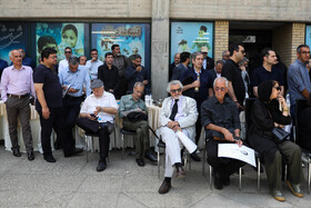 مراسم تشییع پیکر احمدرضا احمدی از مقابل کانون پرورش فکری کودکان و نوجوانان - تهران