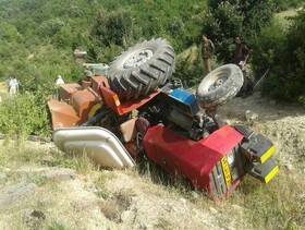 واژگونی تراکتور در روستای «پسین‌دره» بجنورد، جان ۴ نفر را گرفت