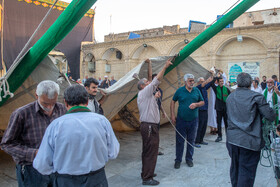 برپایی خیمه سیدالشهداء در صحن امامزاده موسی مبرقع(ع)