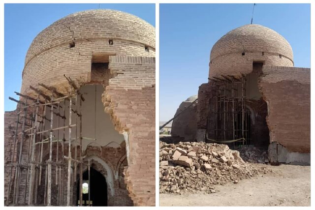 احتمال ریزش بنای تاریخی امامزاده سلیمان اشتهارد احتمال ریزش بنای تاریخی امامزاده سلیمان اشتهارد