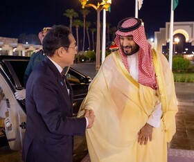 دیدار بن سلمان و نخست وزیر ژاپن در جده