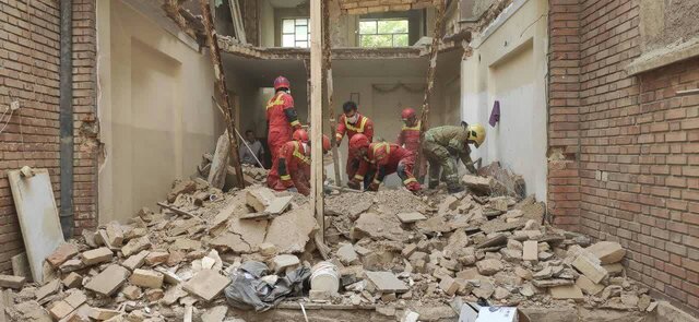 عکس: آرشیو ریزش ساختمانی در جنوب تهران