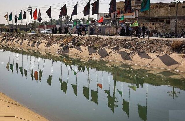 بخشی از رود فرات این منظره یادآور عاشورا بود