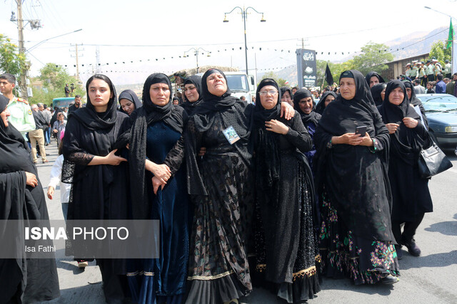 مراسم تشییع دو شهید نیروی انتظامی در یاسوج