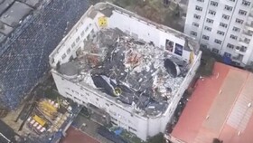 ۱۱ کشته در پی ریزش سقف یک سالن ورزشی در چین