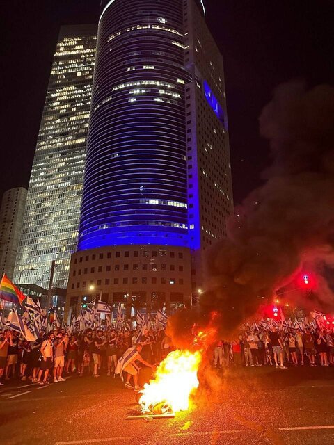 اعتراضات گسترده در سرزمینهای اشغالی پس از تصویب لایحه تغییرات قضایی