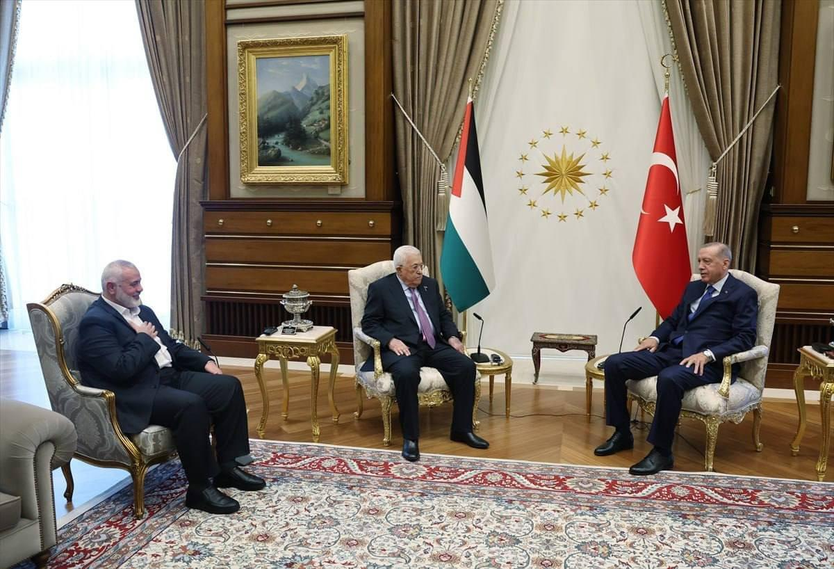 اردوغان با محمود عباس و هنیه دیدار کرد