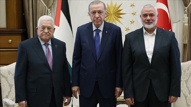 اردوغان با محمود عباس و هنیه دیدار کرد