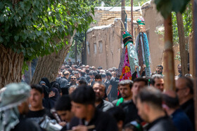 آیین سنتی نخل گردانی روز عاشورا در روستای دستگرد قم