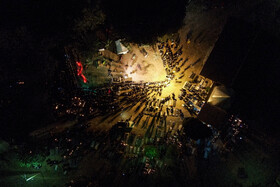 مراسم خیمه سوزان در روستای شهاب لیلم ساری