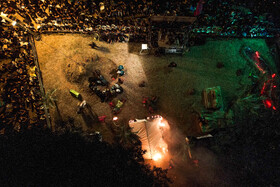 مراسم خیمه سوزان در روستای شهاب لیلم ساری