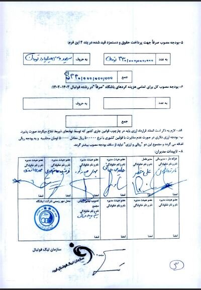سقف بودجه باشگاه استقلال اعلام شد + سند