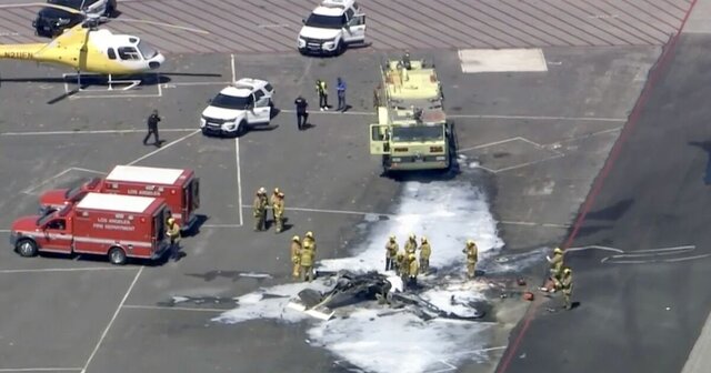 سقوط یک هواپیمای سبک در «لس آنجلس» با ۲ کشته
